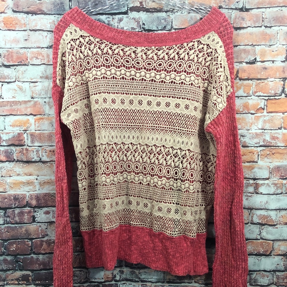 Free People Lightweight Cut Out Back Sweater